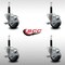 Service Caster 3'' SS Thermoplastic Rubber Swivel 3/4'' Expanding Stem Caster Set with Brake, 4PK SCC-SSEX20S314-TPRB-TLB-34-4 - alternate 3